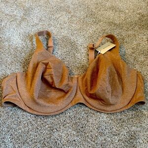 AISILIN Brown Tan Bra underwire non-padded Size 46D NWT